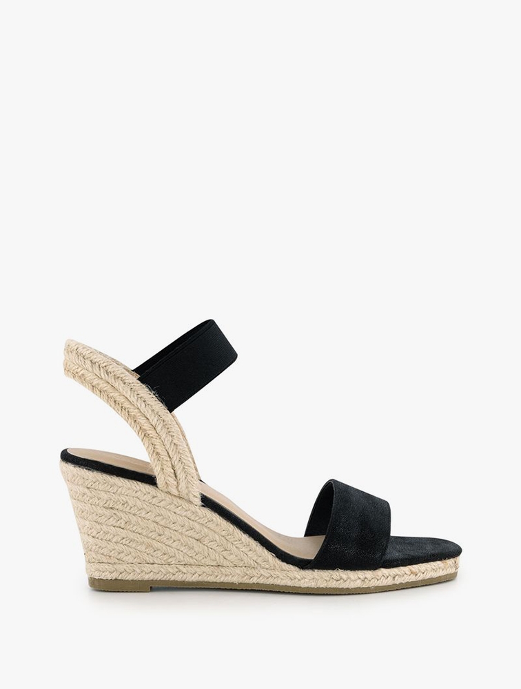 Black slingback wedges hotsell